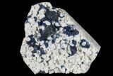 Dark Blue Fluorite on Quartz - China #115494-1